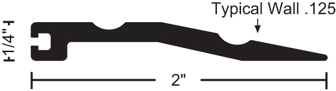 NGP 215 Half Saddle Threshold, 1/4" x 2"