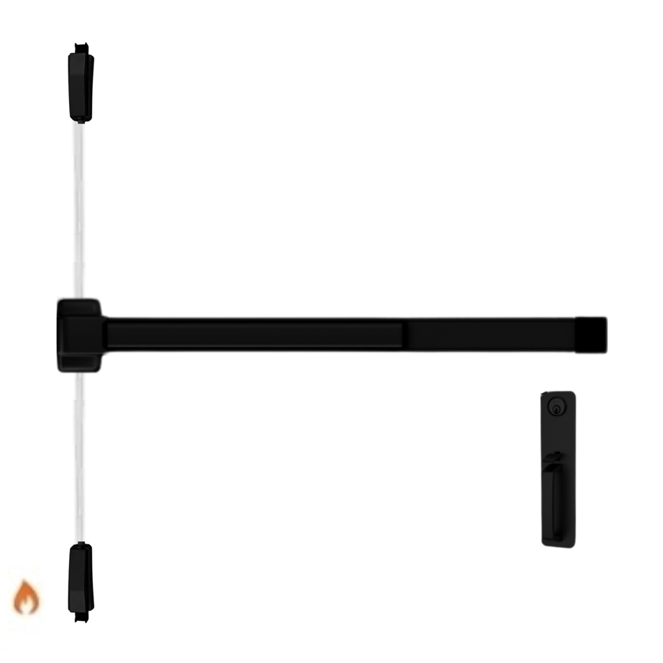 Von Duprin 2227TP-F - Thumbpiece Surface Mounted Vertical Rod Device Von Duprin 22 Series - Fire Rated