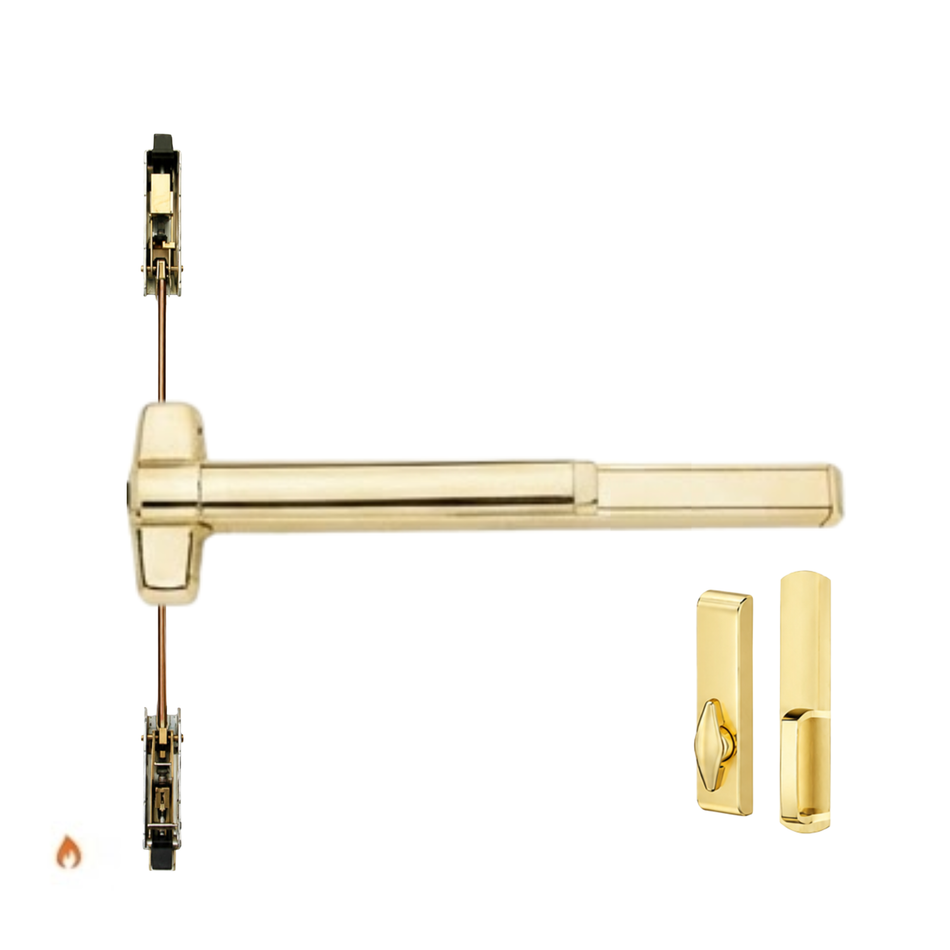 Von Duprin 9847TL-BE-F/9947TL-BE-F - Turn Lever, Blank Escutcheon Concealed Vertical Rod Device - Fire Rated