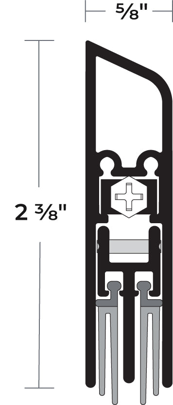 NGP 220N Automatic Door Bottom with Neoprene Seal