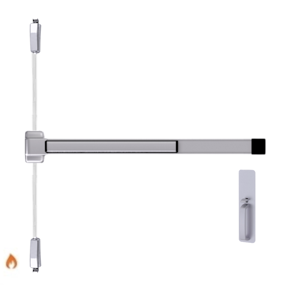 Von Duprin 2227TP-BE-F - Thumbpiece, Blank Escutcheon Surface Mounted Vertical Rod Device Von Duprin 22 Series - Fire Rated
