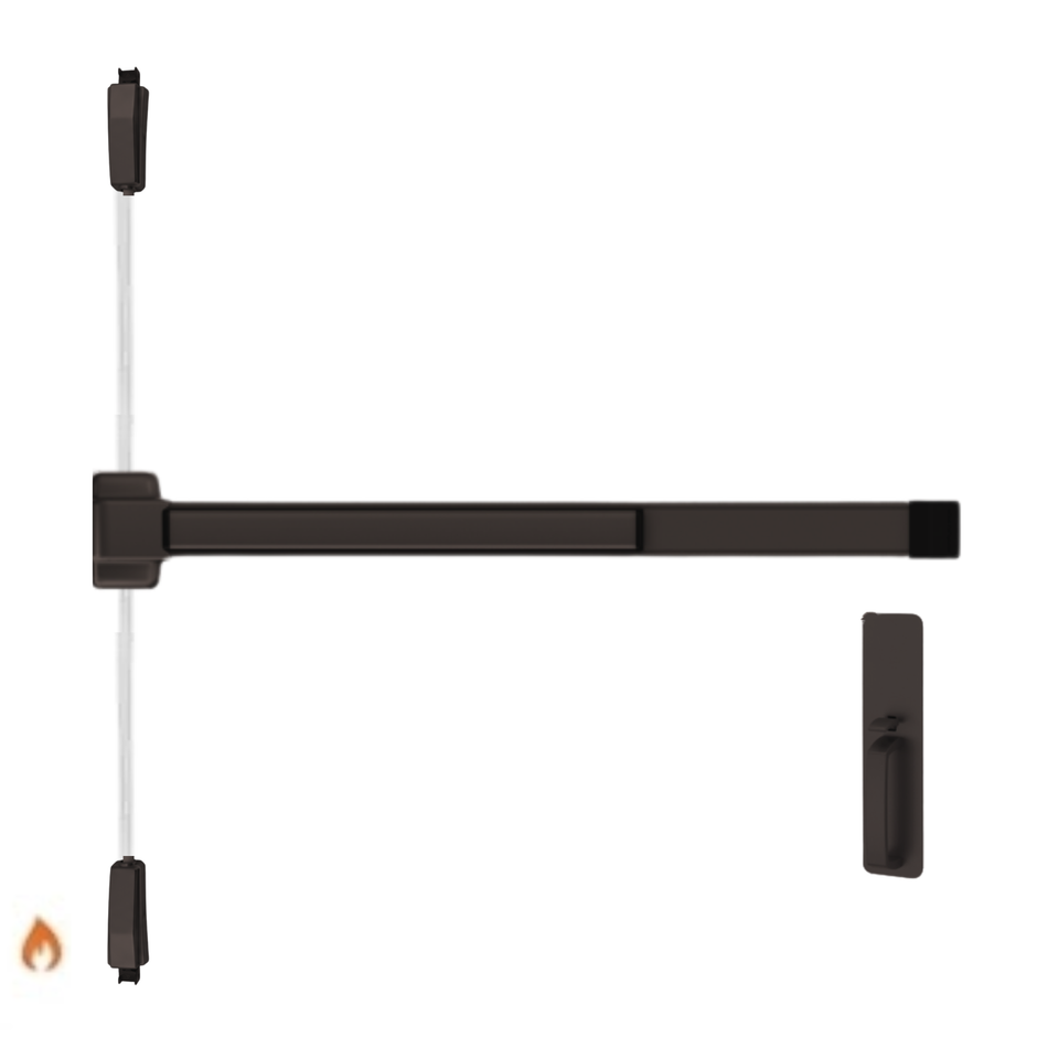 Von Duprin 2227TP-BE-F - Thumbpiece, Blank Escutcheon Surface Mounted Vertical Rod Device Von Duprin 22 Series - Fire Rated