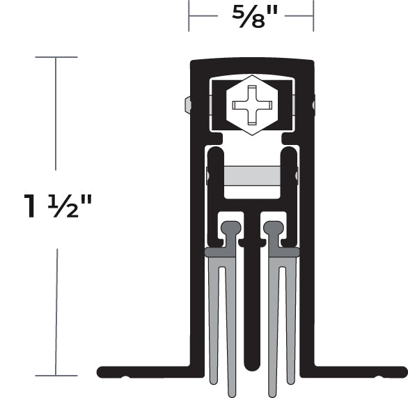 NGP 335N Mortise Automatic Door Bottom with Neoprene Seal