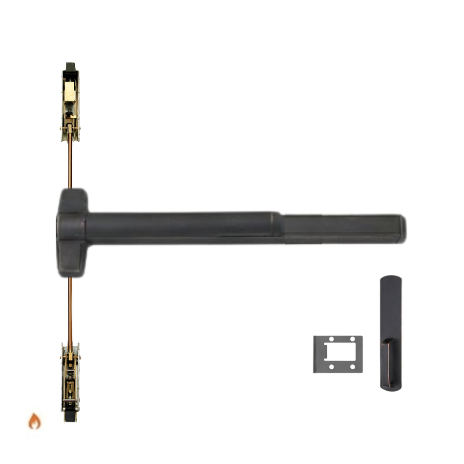 Von Duprin 9847WDC-DT-F/9947WDC-DT-F - Dummy Trim Wood Door Concealed Vertical Rod Device - Fire Rated