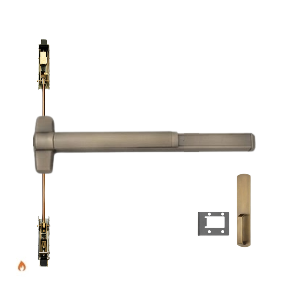 Von Duprin 9847WDC-DT-F/9947WDC-DT-F - Dummy Trim Wood Door Concealed Vertical Rod Device - Fire Rated