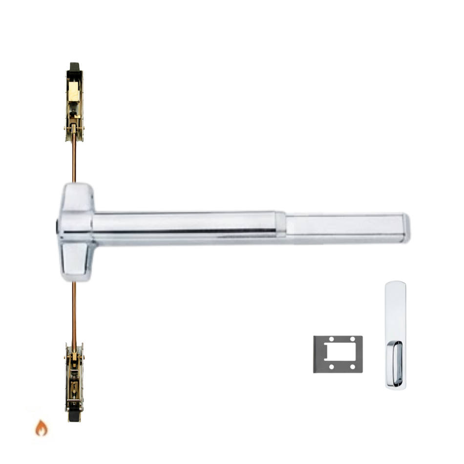Von Duprin 9847WDC-DT-F/9947WDC-DT-F - Dummy Trim Wood Door Concealed Vertical Rod Device - Fire Rated