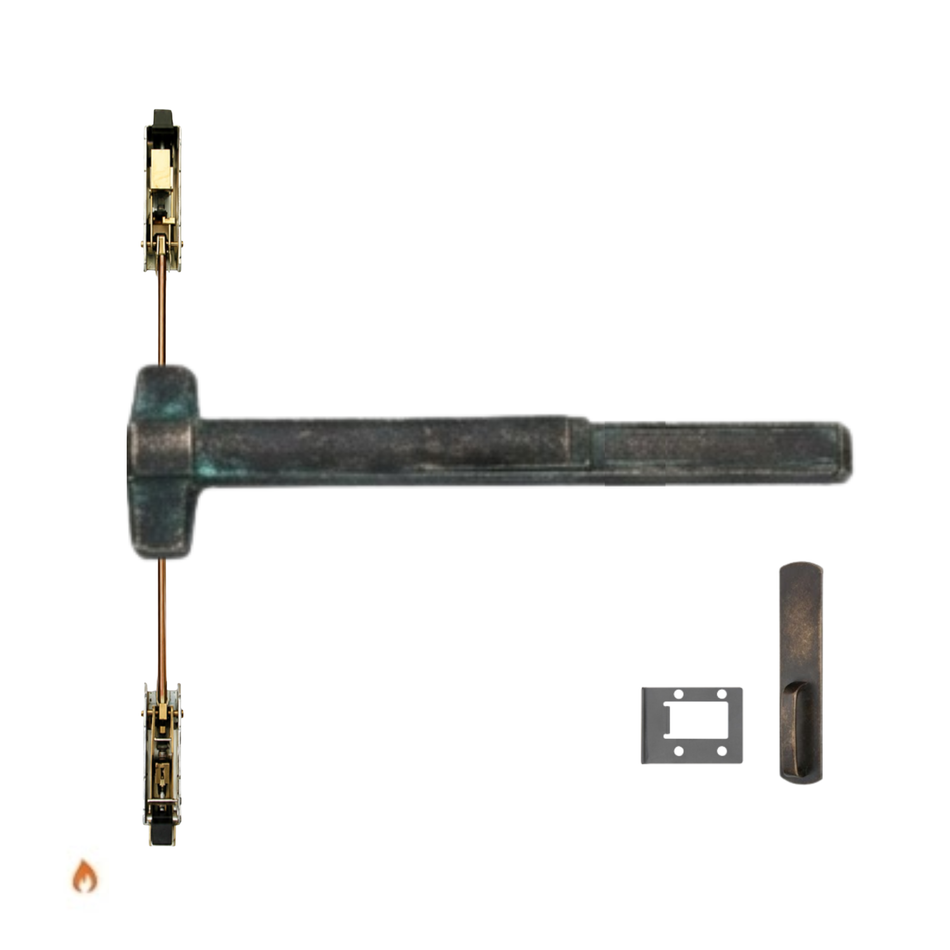Von Duprin 9847WDC-DT-F/9947WDC-DT-F - Dummy Trim Wood Door Concealed Vertical Rod Device - Fire Rated