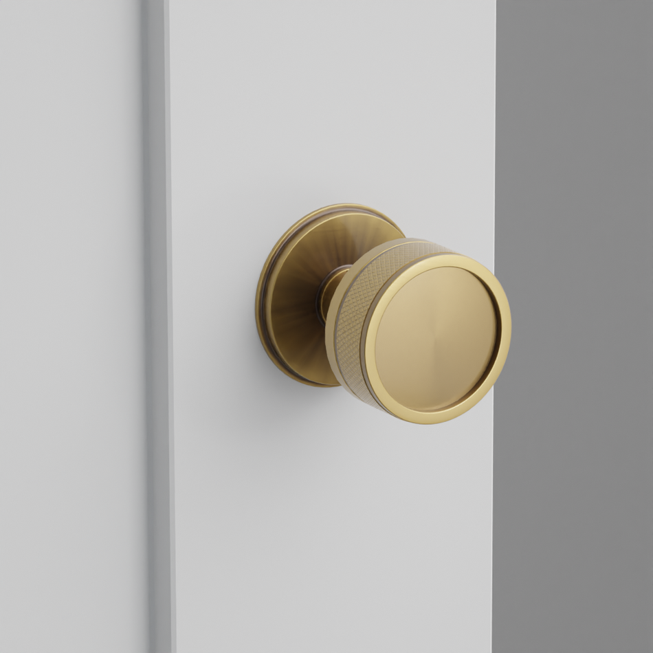 Emtek Knurled Knob with Watford Rosette