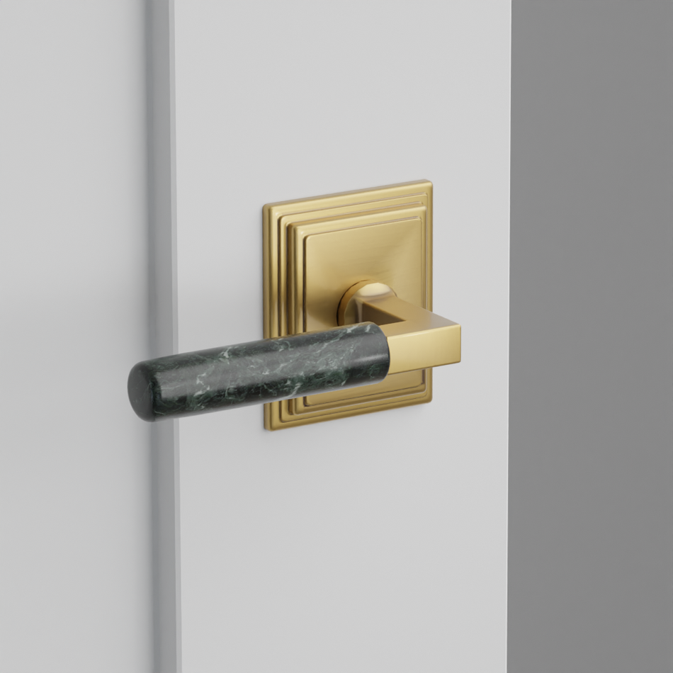 Emtek Green Marble Lever with Wilshire Rosette