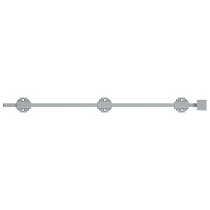 Deltana 24SBM 24" Modern Surface Bolt, Heavy-Duty, Solid Brass
