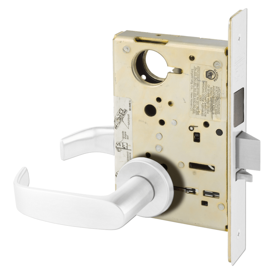 Sargent 8268 Privacy Bath/Bedroom Deadbolt Function, Non-Keyed Heavy Duty Mortise Lock, Grade 1