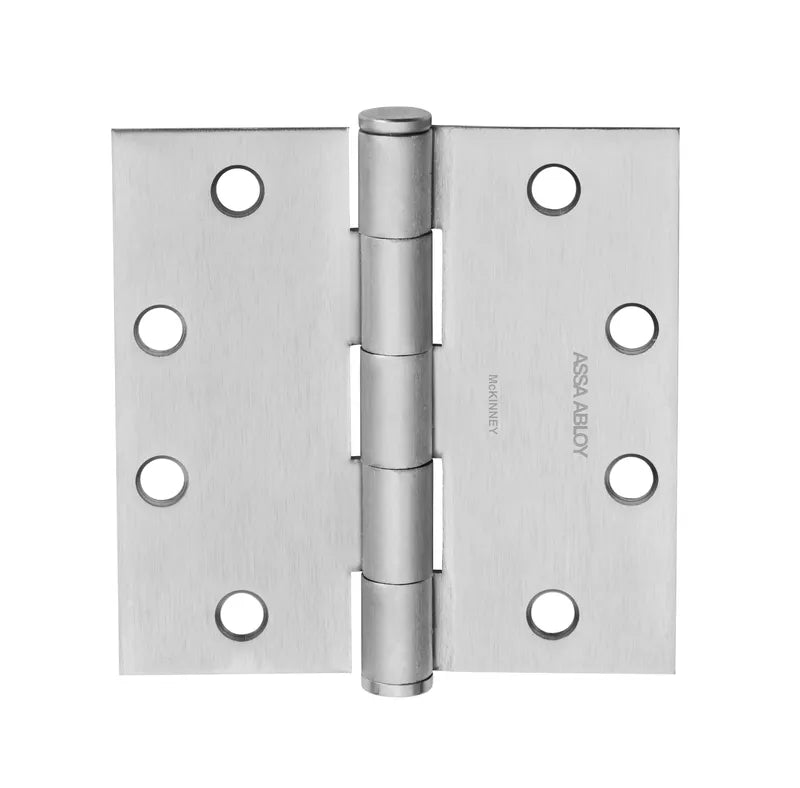 McKinney T2314 Stainless Steel Standard Weight Plain Bearing Full Mortise Five Knuckle Hinge
