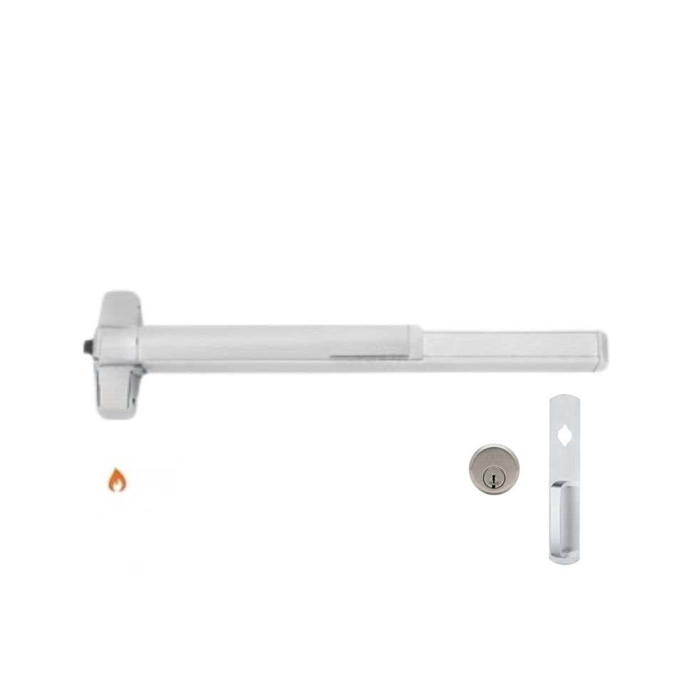 Von Duprin 98NL-OP-F/99NL-OP-F - Night Latch, Optional Pull Rim Exit Device - Fire Rated