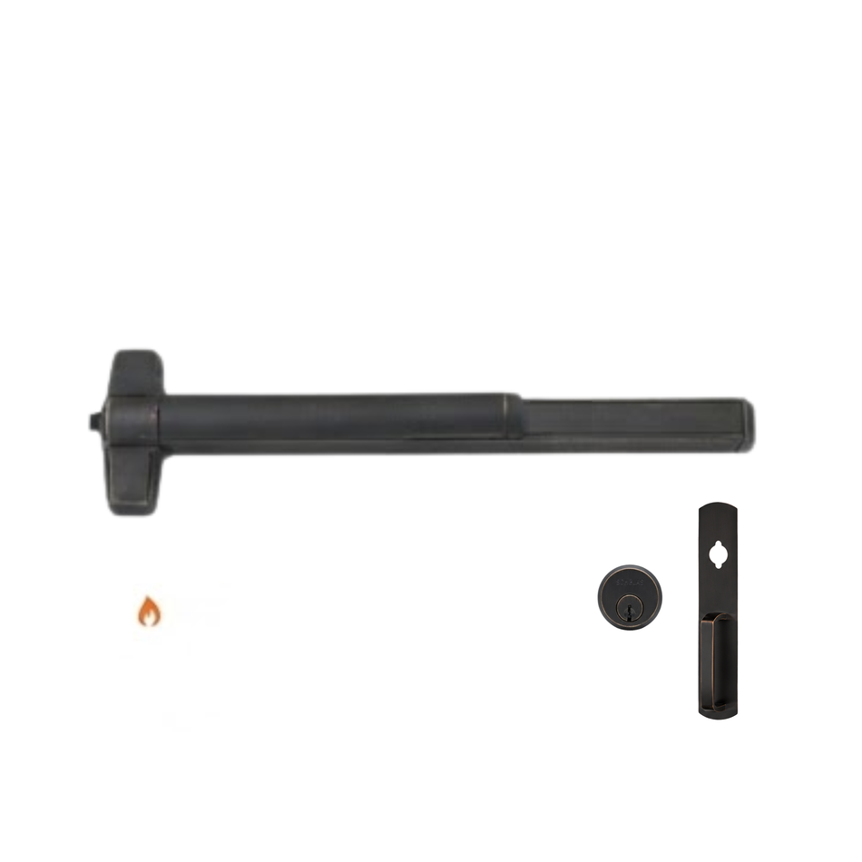 Von Duprin 98NL-OP-F/99NL-OP-F - Night Latch, Optional Pull Rim Exit Device - Fire Rated