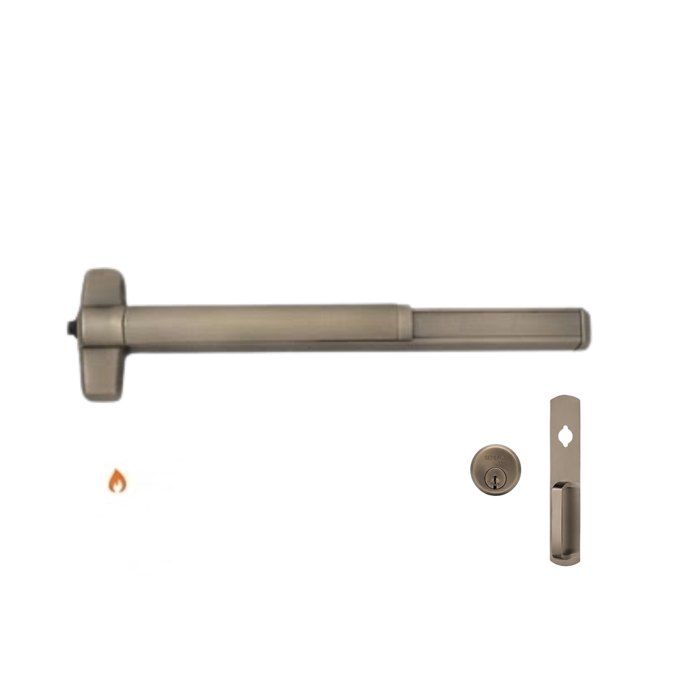 Von Duprin 98NL-OP-F/99NL-OP-F - Night Latch, Optional Pull Rim Exit Device - Fire Rated