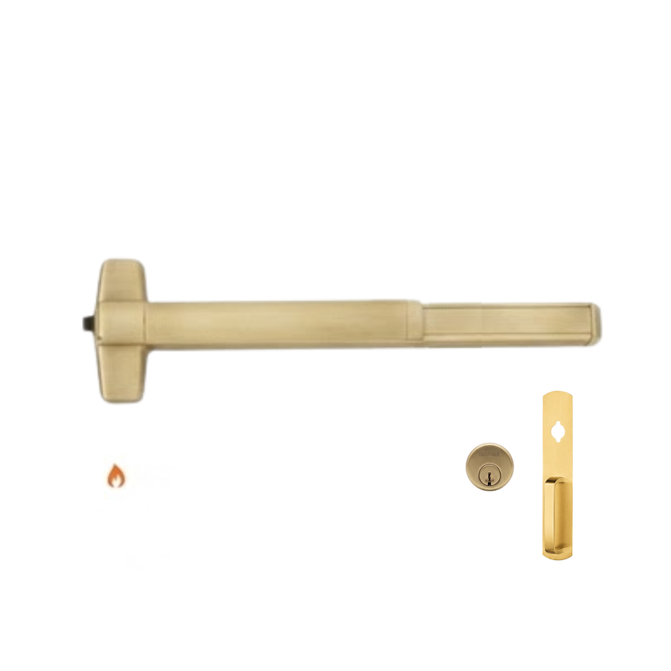 Von Duprin 98NL-OP-F/99NL-OP-F - Night Latch, Optional Pull Rim Exit Device - Fire Rated