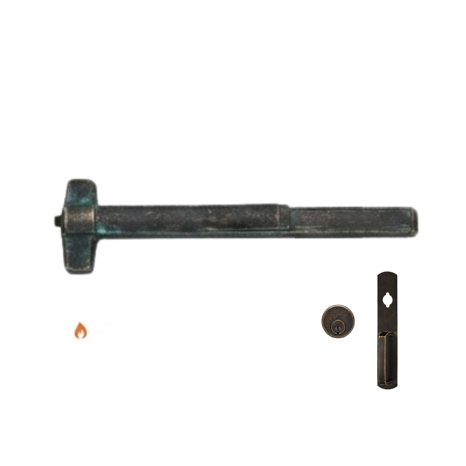 Von Duprin 98NL-OP-F/99NL-OP-F - Night Latch, Optional Pull Rim Exit Device - Fire Rated
