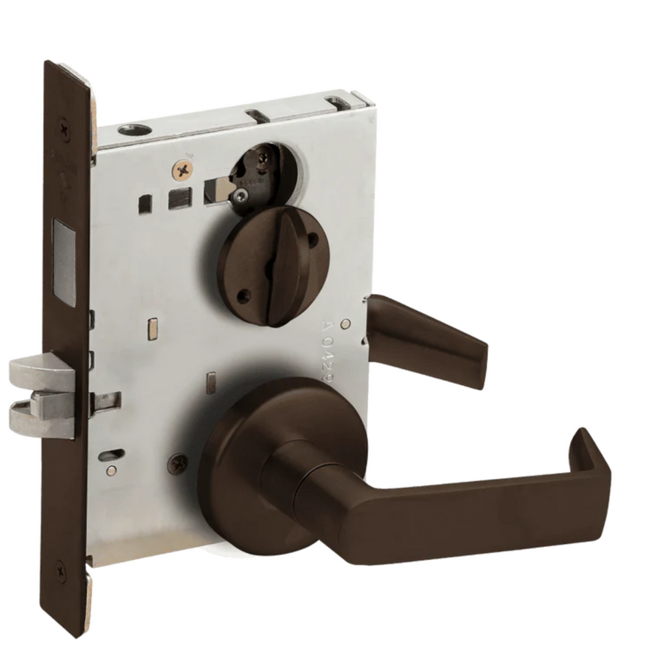 Falcon MA311 Privacy, Bedroom or Bath Lock - Grade 1 Non-Keyed Mortise Lock