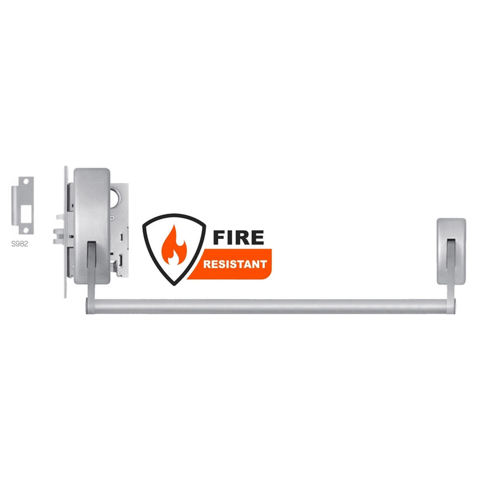 Precision (PHI) 303 Series Handed, Mortise Exit Device - 36"/48" Key retracts latchbolt - Fire Rated