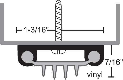 NGP 312V Finned Vinyl Door Shoe