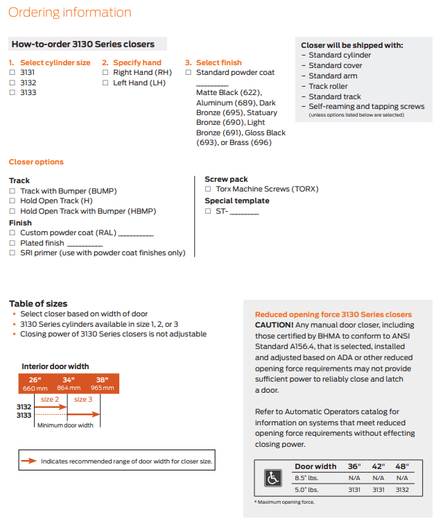 LCN 3130 Overhead Concealed Door Closer US Lock Supply