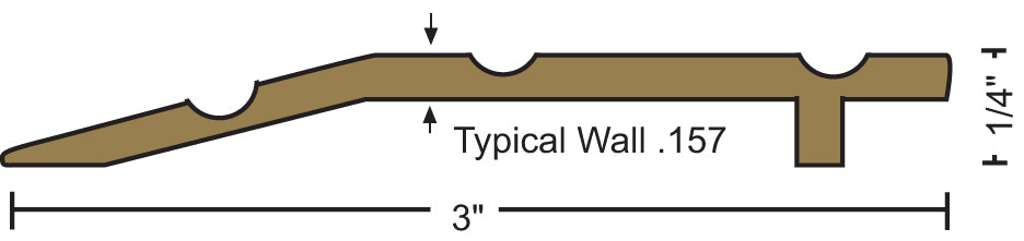 NGP 315 Half Saddle Threshold, 1/4" x 3"