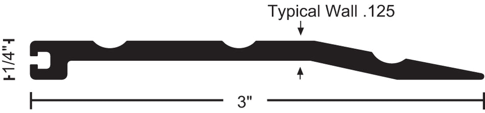 NGP 315 Half Saddle Threshold, 1/4" x 3"