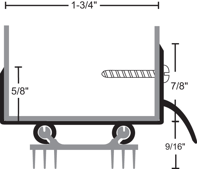 NGP 319ET6 Thermoplastic Door Shoe