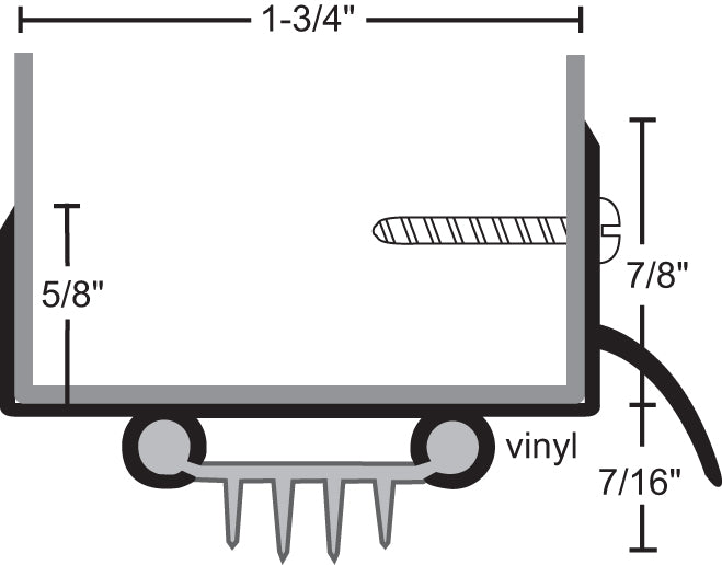 NGP 319EV Finned Vinyl Door Shoe