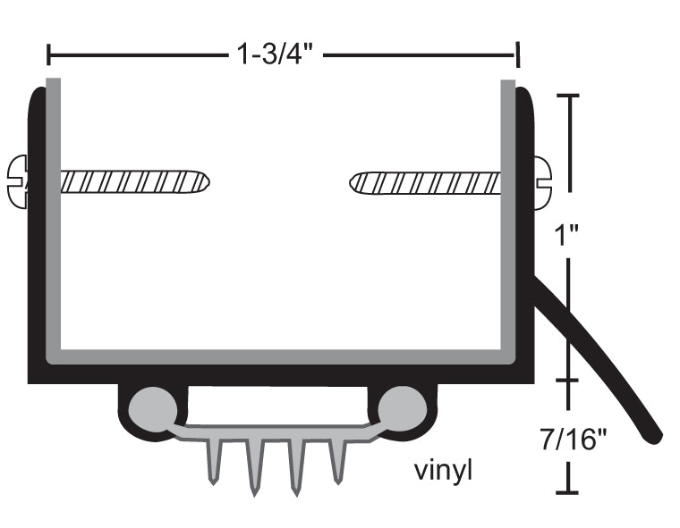 NGP 319V Finned Vinyl Door Shoe
