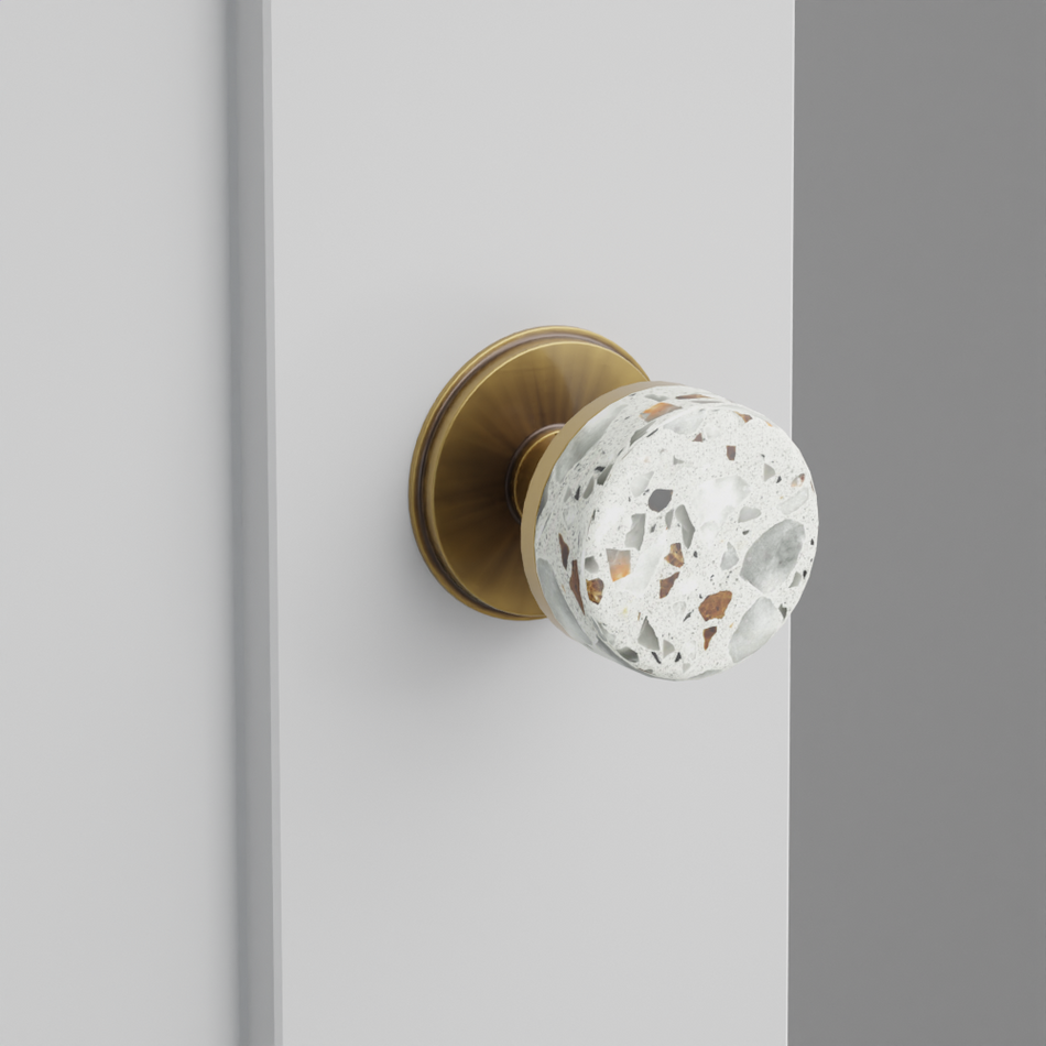 Emtek Conical Terrazzo Knob with Watford Rosette