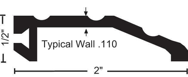 NGP 321 Half Saddle Threshold, 1/2" x 2"