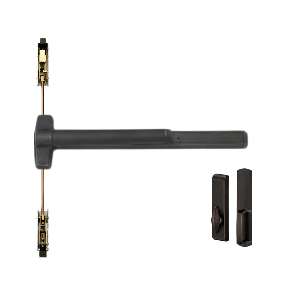 Von Duprin 9847TLBE/9947TLBE - Turn Lever, Blank Escutcheon Concealed Vertical Rod Device