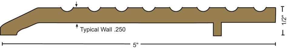 NGP 325 Half Saddle Threshold, 1/2" x 5"