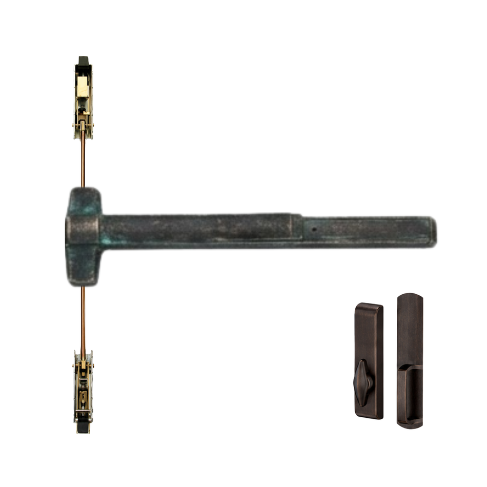 Von Duprin 9848TL-BE/9948TL-BE - Turn Lever, Blank Escutcheon Concealed Vertical Rod Device