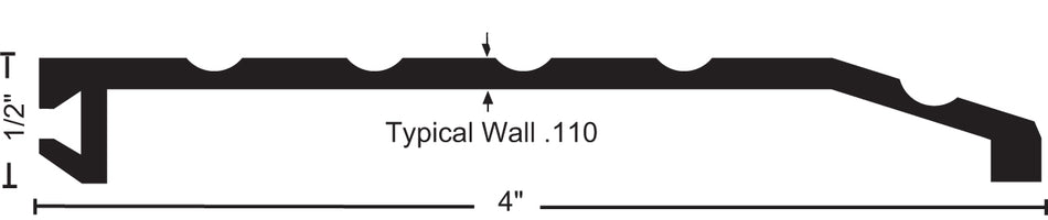 NGP 327 Half Saddle Threshold, 1/2" x 4"