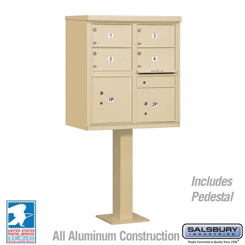 Cluster Box Unit Keyless Salsbury 3305 Cluster Box Unit with 4 Doors and 2 Parcel Lockers with ...