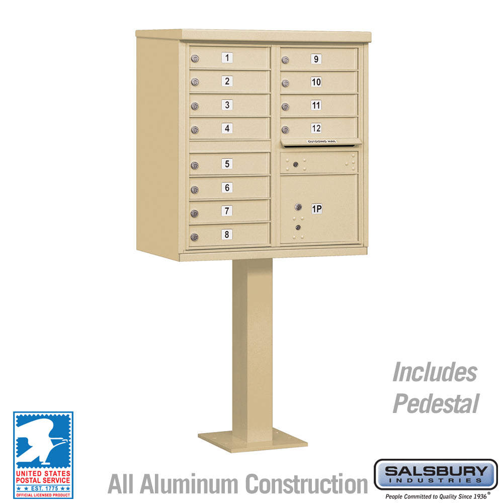 Salsbury 3312 Cluster Box Unit with 12 Doors and 1 Parcel Locker
