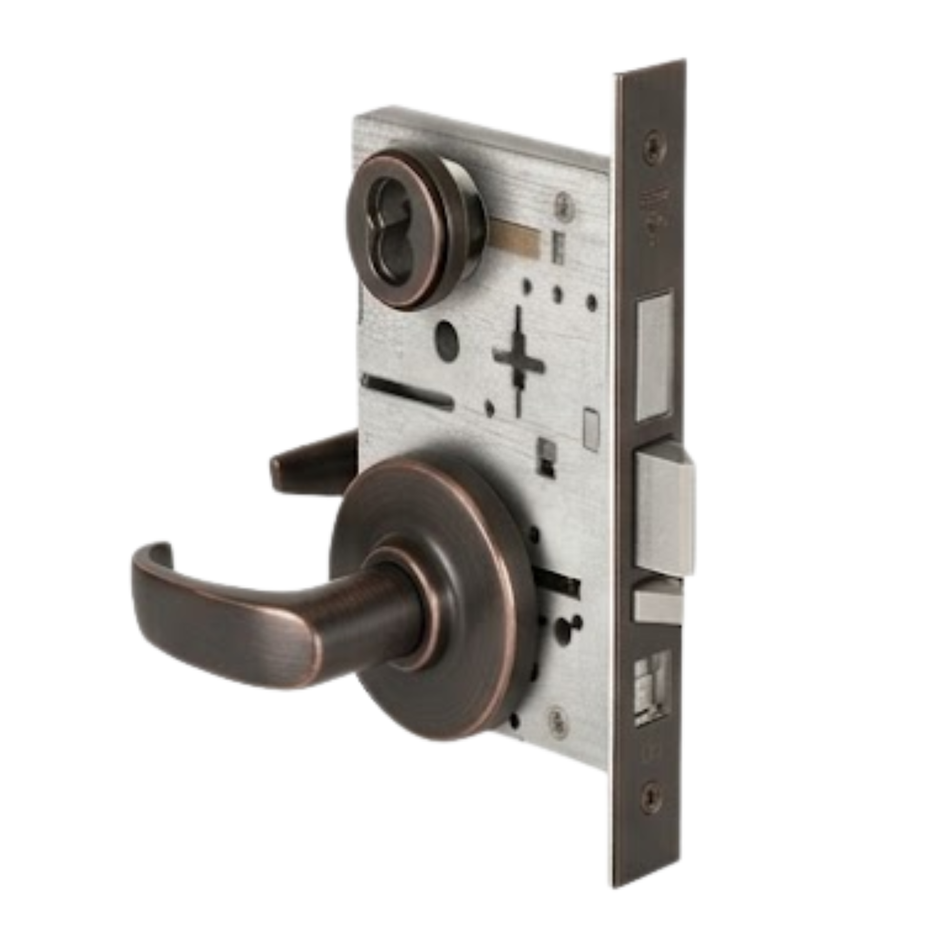 45H-7-AB Office Deadbolt Function Mortise Lock Single Keyed