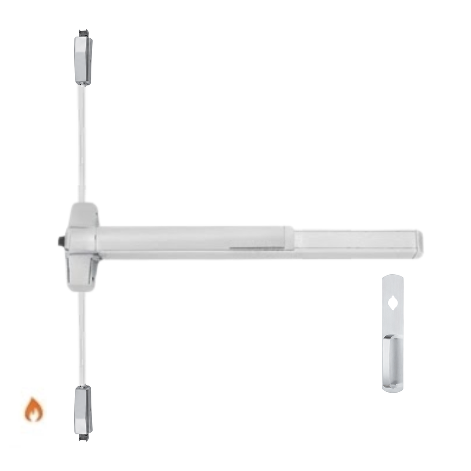 Von Duprin 9857NL-F/9957NL-F - Night Latch Surface Three Point Latch Device - Fire Rated