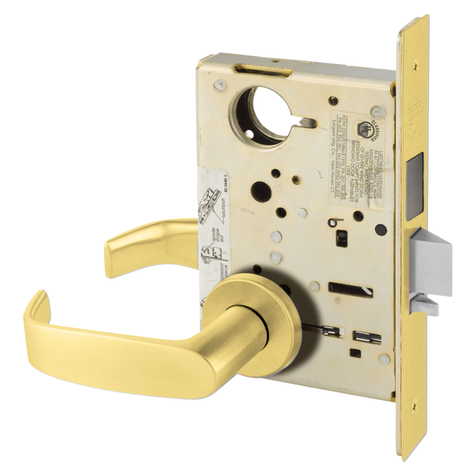 Sargent 8268 Privacy Bath/Bedroom Deadbolt Function, Non-Keyed Heavy Duty Mortise Lock, Grade 1