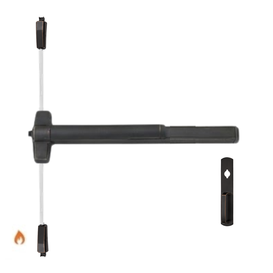 Von Duprin 9857NL-F/9957NL-F - Night Latch Surface Three Point Latch Device - Fire Rated