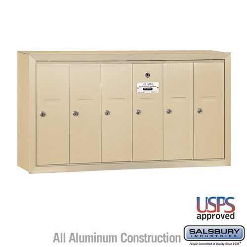 Salsbury 3506 Vertical Mailbox - 6 Doors - USPS Access – US Lock