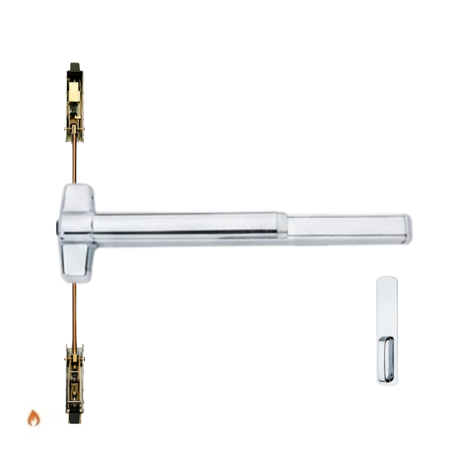 Von Duprin 9847DTF/9947DTF - Dummy Trim Concealed Vertical Rod Device - Fire Rated