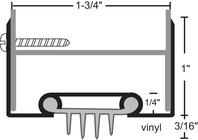 NGP 35EV Finned Vinyl Door Shoe