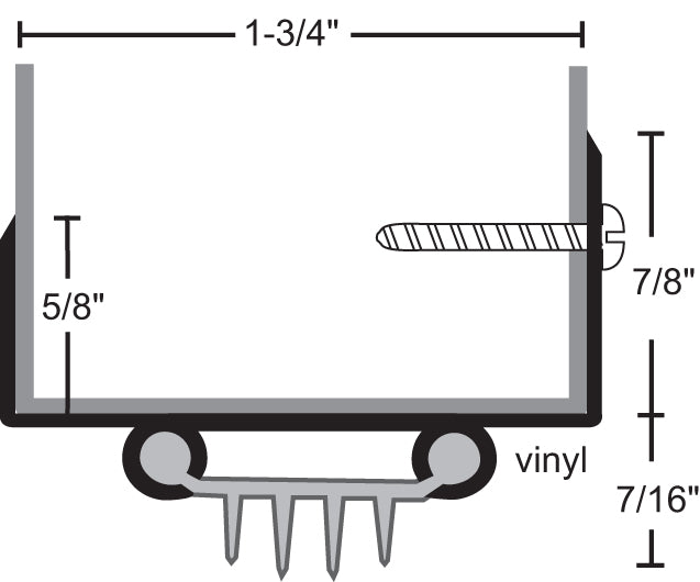 NGP 36EV Finned Vinyl Door Shoe