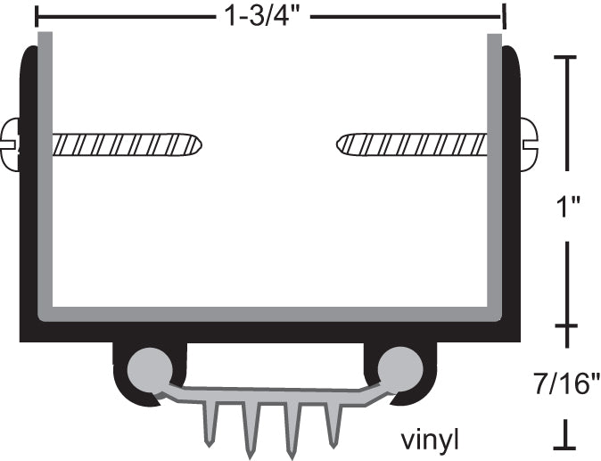 NGP 36V Finned Vinyl Door Shoe