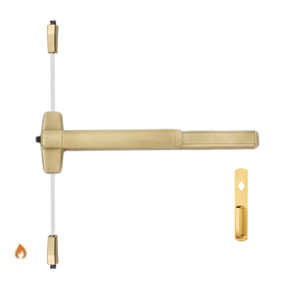 Von Duprin 9857NL-F/9957NL-F - Night Latch Surface Three Point Latch Device - Fire Rated