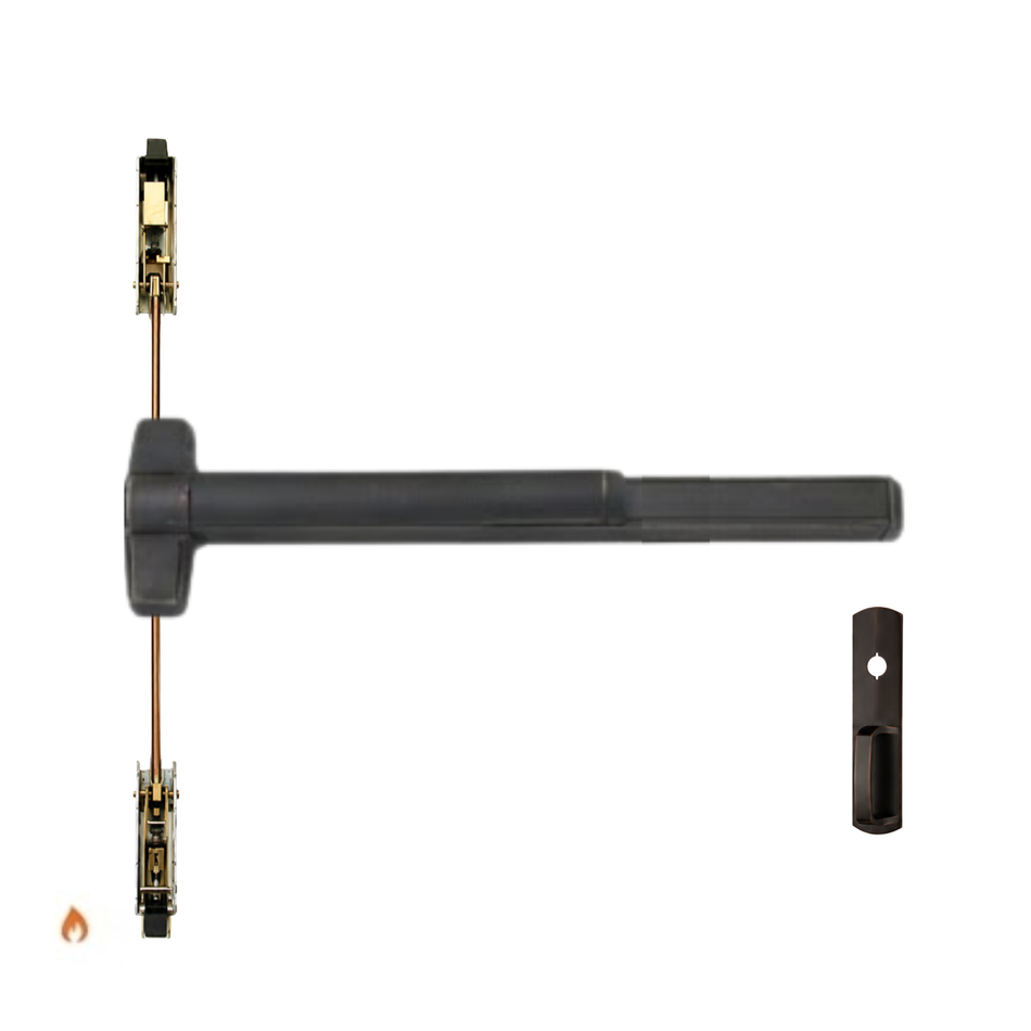Von Duprin 9847NLF/9947NLF - Night Latch Concealed Vertical Rod Device - Fire Rated