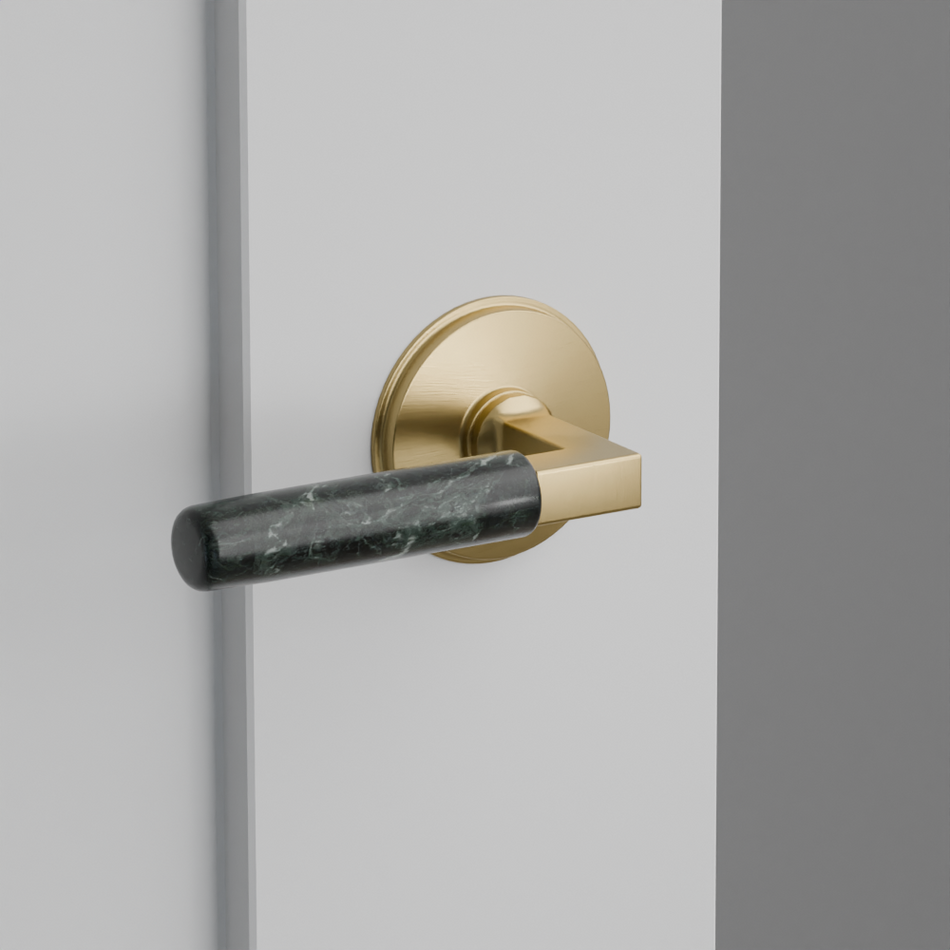 Emtek Green Marble Lever with Watford Rosette